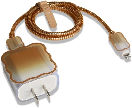 Vista 22 de Compatible con iPhone de 18 W/20 W, funda de cargador USB-C, bonito protector de cargador suave transparente con ondas de corazón 3D, bonito