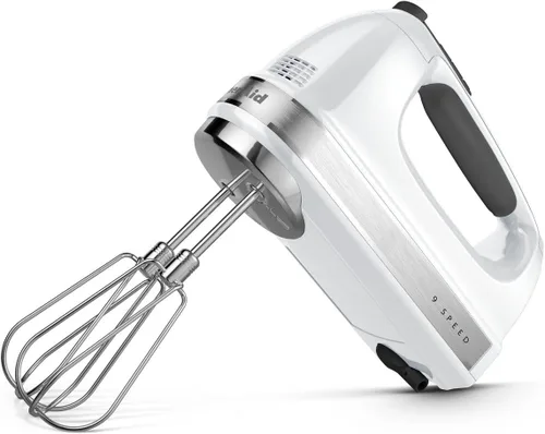 Vista 4 de Batidora de mano KitchenAid de 9 velocidades - KHM926, color blanco