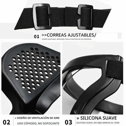 Vista 5 de Escudos activos antivaho de cara completa Protección de expresión visible, transparente, transpirable, cómodo, para adultos, reutilizable