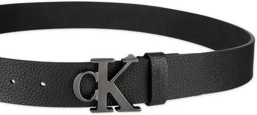 Vista 3 de Calvin Klein Cinturón casual CK con hebilla recortada con monograma para hombre