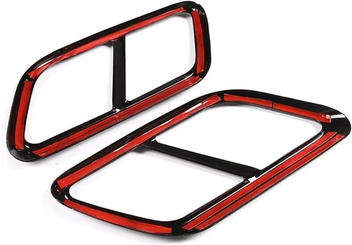 Vista 6 de Tubería de acero inoxidable salida escape cola marco cubierta 2 unids para Land Rover Range Rover Velar 2017 2018 2019 Auto Accesorios