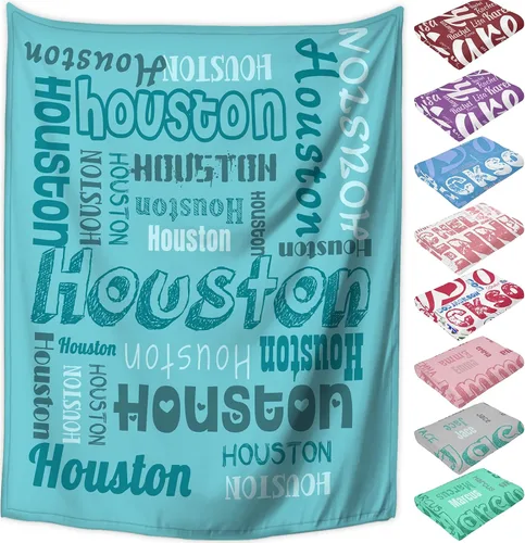 Vista 36 de Manta personalizada con nombre, mantas de franela personalizadas para bebés, niños y adultos con nombre, regalo de Navidad, cumpleaños, día de San