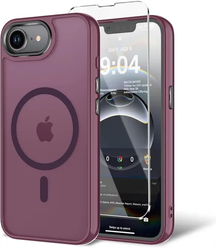 Vista 29 de Funda para iPhone 11 con protector de pantalla, compatible con MagSafe, ultra delgada, translúcida, mate, a prueba de golpes, color negro