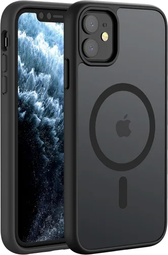 Vista 62 de Hualele - Funda magnética para iPhone 13 Pro, compatible con MagSafe, grado militar, a prueba de caídas, translúcida mate, parte trasera dura, borde