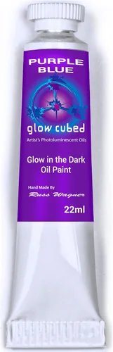 Vista 38 de Pintura al óleo profesional que brilla en la oscuridad Artista Pintura al óleo luminiscente fosforescente autoluminosa Glow Cubed