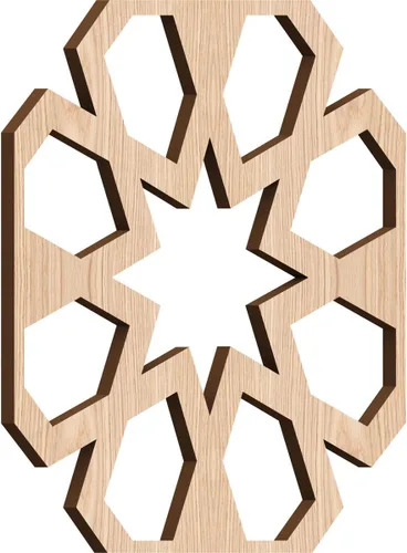 Vista 49 de Jackson Decorative Fretwork Wood Wall Panels, Large, 23 3/8" W x 23 3/8" H x 1/4" T, Cherry