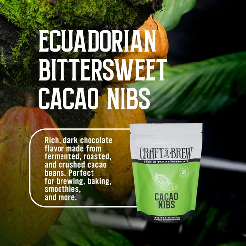 Vista 4 de Craft A Brew - Plumas de cacao - Componente clave para chocolate Stout - Para elaboración de cerveza - Plumas de cacao agridulce ecuatoriano