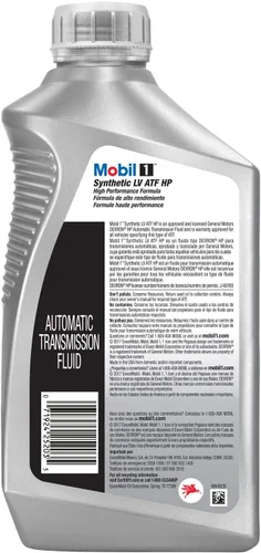 Vista 3 de Mobil 1 líquido de transmisión automática LV completamente sintético HP, paquete de 6 unidades de 1 cuarto