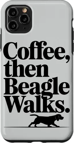 Vista 13 de Funny Beagle Walks Dad Beagle Mom Parent Beagle Coffee Case for iPhone XR