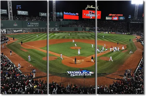 Vista 20 de TUMOVO Arte de pared en lienzo para estadio deportivo, arte de pared de campo Wrigley en Chicago, pinturas de Chicago, impresiones sobre lienzo