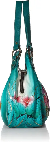 Vista 3 de Anna by Anuschka Bolso Hobo fruncido para mujer, piel auténtica