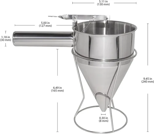Vista 6 de ALDKitchen Dispensador de masa Acero inoxidable Vertedor de masa (embudo)