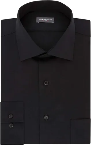 Vista 3 de Van Heusen Camisa de vestir para hombre, ajuste alto, cuello flexible, elástica, sólida (grande y alto)