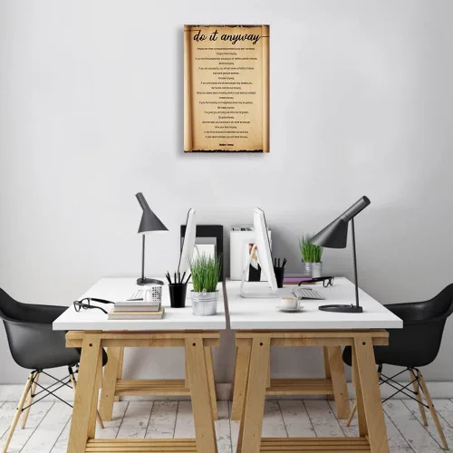 Vista 4 de Arte de pared con texto en inglés "Do It Anyway" (Do It Anyway) - Póster con citas enmarcadas con texto en inglés "Do It Anyway" (12 x 18 pulgadas)