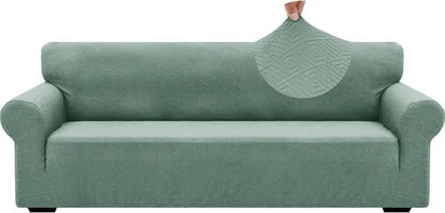 Vista 30 de ZNSAYOTX 1 Funda de silla Jacquard para sala de estar, funda de silla de alta elasticidad con brazos, antideslizante, apta para mascotas, funda