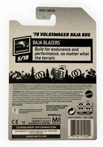 Vista 2 de Hot Wheels '70 Volkswagen Baja Bug - Baja Blazers 5/10 - Azul