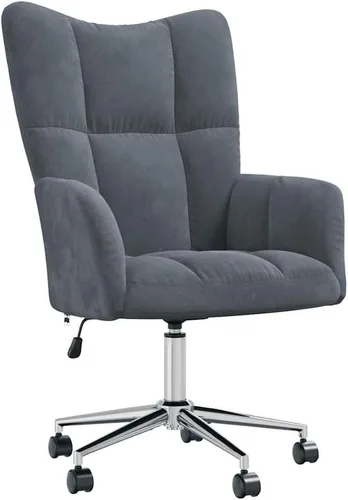 Vista 3 de Modern Velvet Office Chair with Adjustable Height, 360 Swivel and Rolling Castors, Ergonomic Computer Desk Chair for Home Office, Study Room, Dark