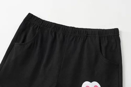 Vista 5 de Pijamas de verano para niñas, de manga corta y pantalones cortos de lunares, conjunto de pijamas para niños grandes, talla 6-16
