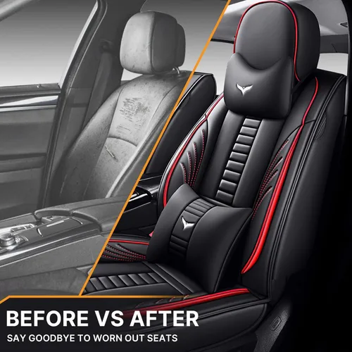 Vista 5 de Fundas protectoras de asiento de automóvil de lujo de 2 asientos para Volvo XC40 2019-2025, diseño de bolsa de almacenamiento trasera, almohada