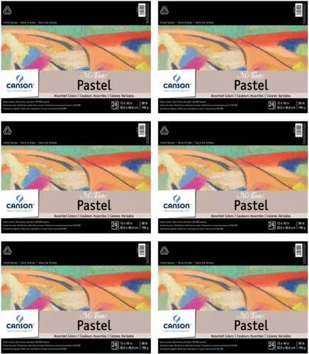 Vista 14 de Canson Artist Series Mi-Teintes - Papel pastel, colores surtidos, bloc plegable, 9 x 12 pulgadas, 24 hojas (98 libras/160g) - Papel de artista