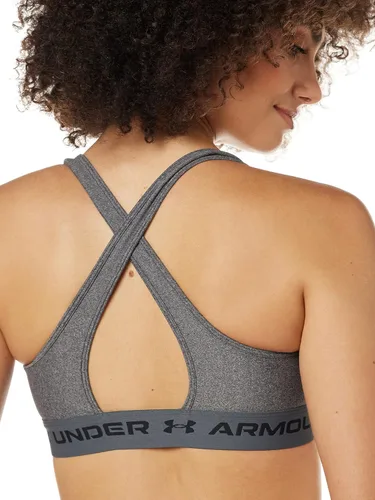 Vista 7 de Under Armour - Sujetador deportivo de medio impacto, con espalda cruzada, para mujer