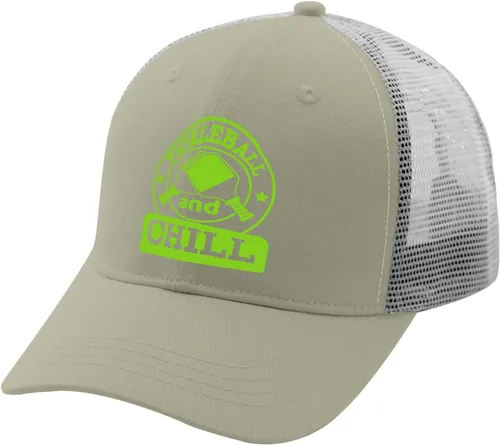 Vista 2 de devor Gorras de béisbol para hombre con diseño gráfico de pickleball y Chill