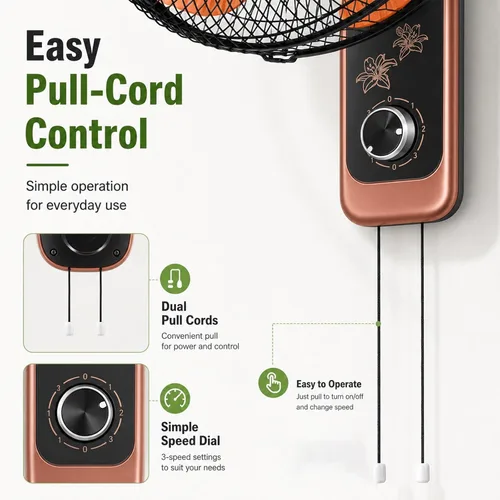 Vista 7 de Ventilador solar de 16 pulgadas con aspas de aluminio, ventilador solar para gallinero con batería con cable de control de 3 velocidades para Negro