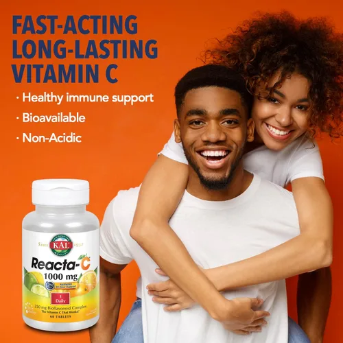 Vista 3 de KAL Reacta-c con tabletas de bioflavonoides, 60