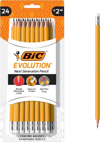 Vista 6 de BIC - lápiz Evolution del núm. 2, cuerpo amarillo, 18