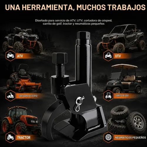 Vista 3 de Herramienta para romper cuentas de neumáticos para ATV, UTV Negro