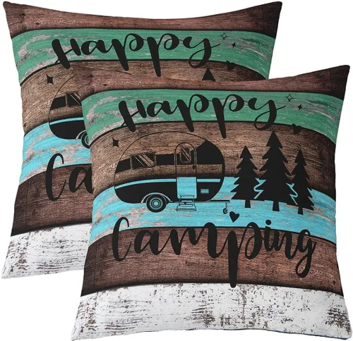 Vista 14 de Funda de almohada reversible con estampado para cama o sofá, decoración de coche de campamento, funda de cojín decorativa de granja occidental de 16