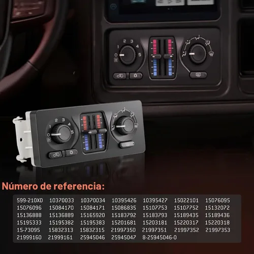 Vista 5 de 599-210XD Módulo de Control de Clima Panel de Control de AC Compatible con Vehículos Chevy GMC Buick Cadillac Isuzu Saab 2003-2007 - Silverado