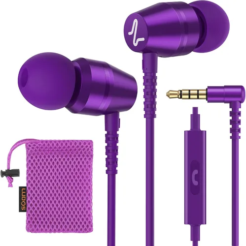 Vista 18 de LUDOS OMNITONE Auriculares con cable in-ear, 5 años de garantía, auriculares con micrófono, conector de 3.5 mm, auriculares con cable