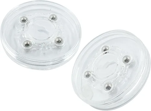 Vista 4 de 4 mini tocadiscos acrílicos Lazy Susan, bandeja giratoria de rodamiento de bolas de 2.480 in/2.48 pulgadas de diámetro, placa giratoria redonda