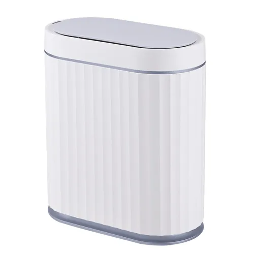 Vista 13 de ELPHECO Bote de basura con sensor de 2 galones, resistente al agua IPX5 con sensor de movimiento, cubo de basura automático para baño, oficina, Beige