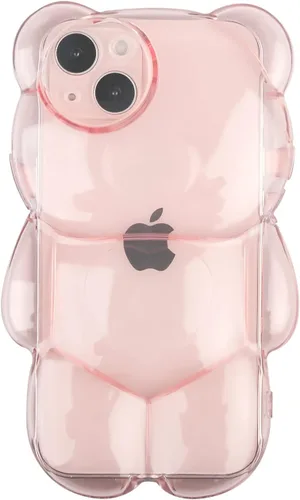 Vista 12 de Bear - Funda para teléfono compatible con el teléfono 11, bonita funda holográfica negra 3D con diseño de oso holográfico, a prueba de golpes, Kpop