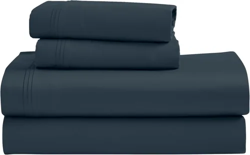 Vista 13 de Superior Juego de sábanas de algodón egipcio de 4 piezas, lujo de 1000 hilos, diseño moderno, sábanas sostenibles, básicos ultrasuaves, sólido
