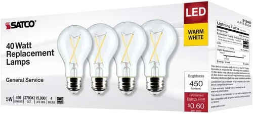 Vista 7 de BOMBILLA LED FLMNT A19 4PK 045923124600