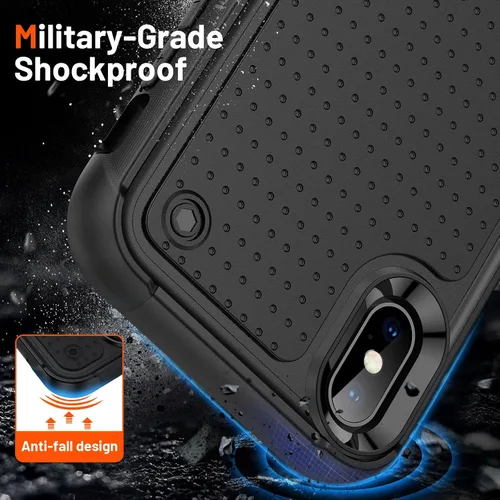 Vista 275 de Jeylly Funda para iPhone SE/Funda para iPhone 5S, Exterior de Plástico Duro que Absorbe Golpes + Interior de Silicona de Goma Defensor contra