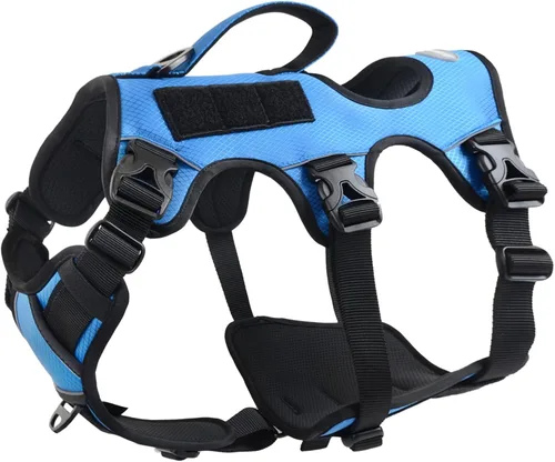 Vista 12 de AUROTH Arnés para perro a prueba de escape, chaleco ajustable reflectante acolchado suave con asa de elevación, tamaño mediano