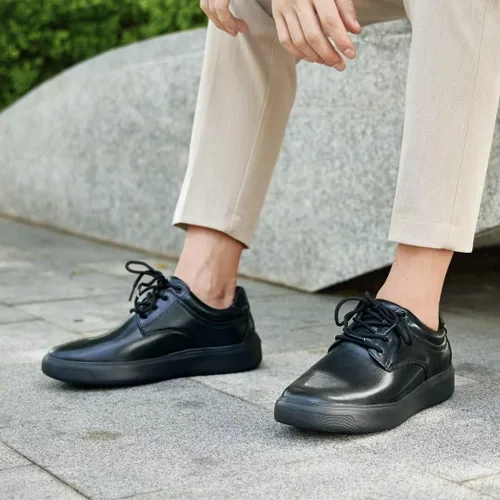Vista 8 de OrthoComfoot Zapatos de vestir Oxford para hombre para fascitis plantar, zapatos ortopédicos de cuero genuino con soporte de arco para aliviar