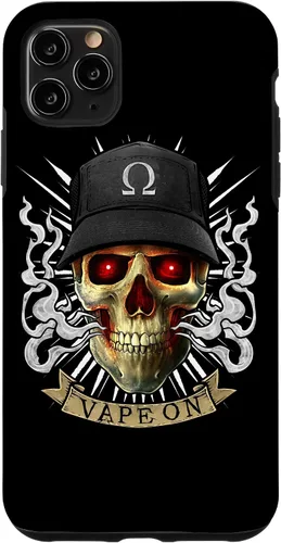 Vista 11 de iPhone 14 Vaping Skull Ilustración E-Cigarette Cloud Vape Case
