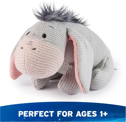 Vista 5 de GUND Disney - Peluche de punto oficial Eeyore, Winnie The Pooh, animal de peluche para edades de 1 año en adelante, gris, 10 pulgadas