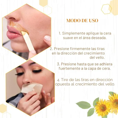 Vista 5 de Tiras de cera GiGi para depilación/depilación del cabello, muselina natural pequeña, 100 tiras depiladoras