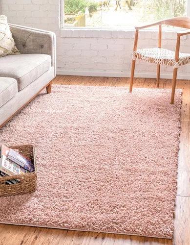 Vista 536 de Unique Loom Colección Davos Shag - Alfombra Lino