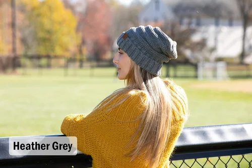 Vista 5 de Funky Junque Trendy Warm Oversized Chunky Soft Oversized Cable Knit Slouchy Beanie 2 Pack Bundles