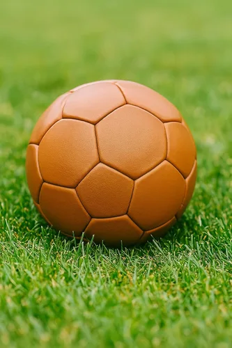 Vista 3 de Balón de fútbol Tamaño 5 Cuero antiguo Vintage Marrón Claro Pelota