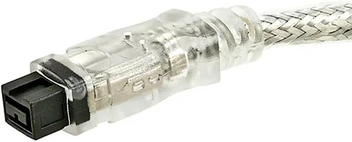 Vista 3 de Monoprice Cable FireWire 800 bilingüe de 9 pines/4 pines de 10 pies, FireWire 400, transparente (100329)