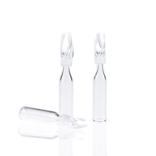 Vista 3 de ALWSCI Insertos de vial de 250 µl, vidrio de borosilicato de 0.236 x 1.142 in, base cónica con resorte, paquete de 100
