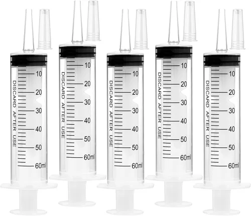 Vista 10 de Paquete de 5 jeringas de plástico de 30ml con tapa, jeringa estéril empaquetadas individualmente para laboratorios, medición de líquidos
